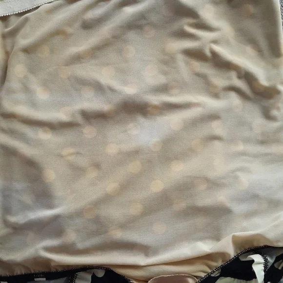 Bettie Page Retro Polka Dot Ruffle Trim One Piece Swim Dress Navy Blue Size 16W - Picture 16 of 16